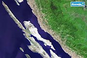 Satelitska snimka otoka Paga