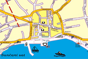 Mapa centra Novalje
